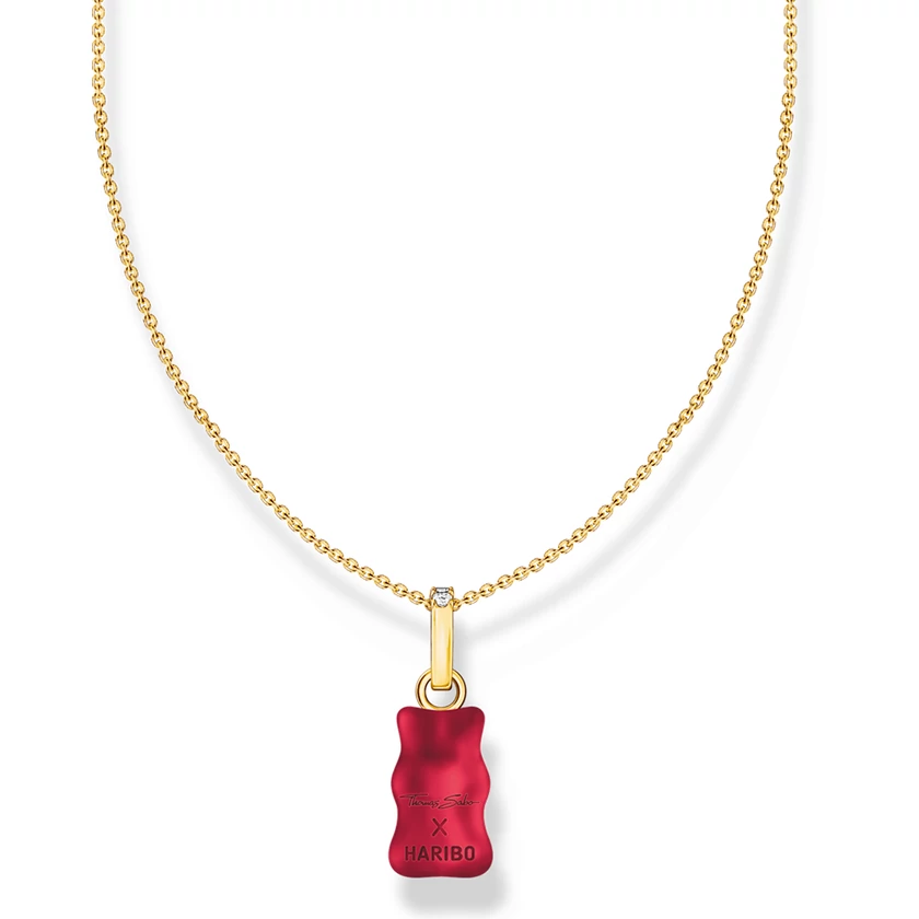 Thomas Sabo x HARIBO piros gumimaci arany nyaklánc - KE2209-414-10-L45V