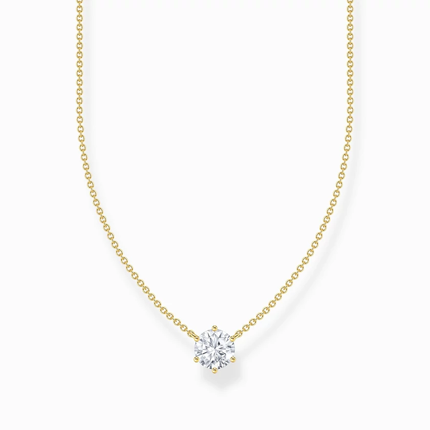 Thomas Sabo aranyozott nyaklánc cirkóniával - KE2210-414-14-L45V