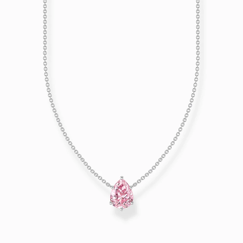 Thomas Sabo ezüst nyaklánc rózsaszín csepp cirkóniával - KE2213-051-9-L45V