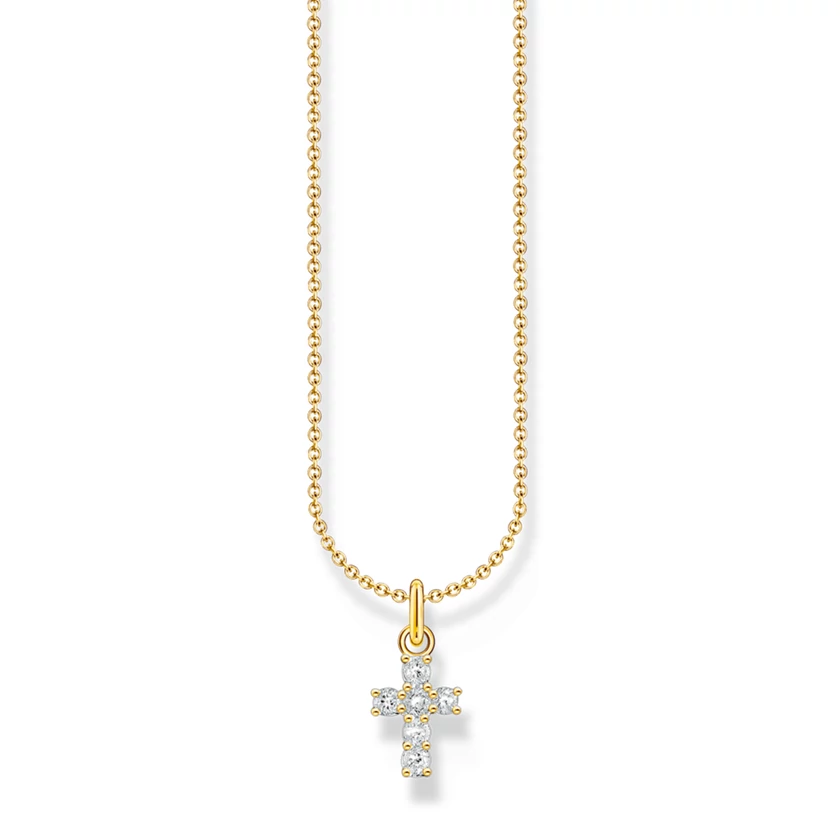 Thomas Sabo aranyozott kereszt nyaklánc - KE2226-414-14-L45V