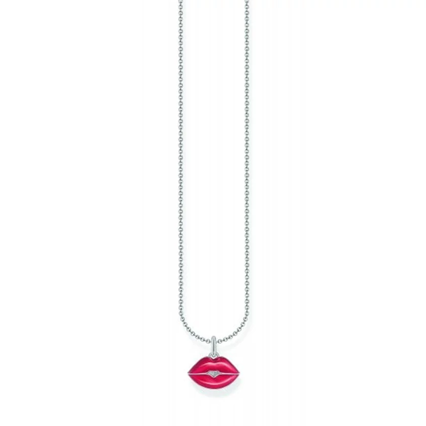 Thomas Sabo ezüst nyaklánc piros száj medállal - KE2230-664-10-L45V