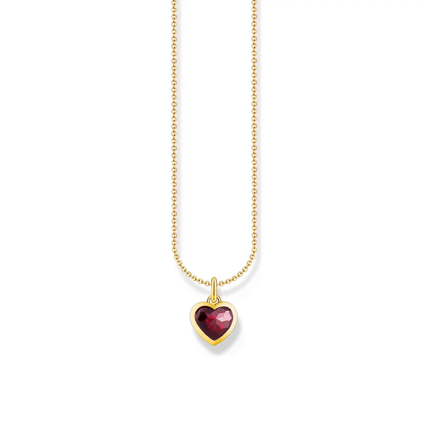 Thomas Sabo aranyozott nyaklánc piros szív medállal - KE2268-414-10-L45V