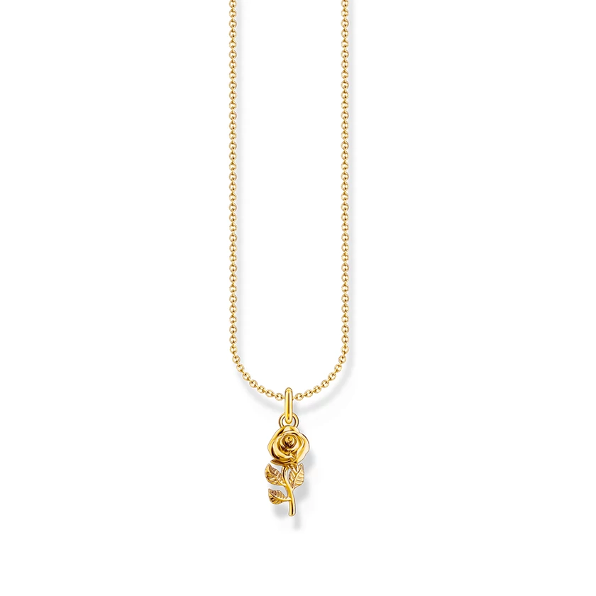 Thomas Sabo aranyozott nyaklánc rózsa medállal - KE2269-413-39-L45V