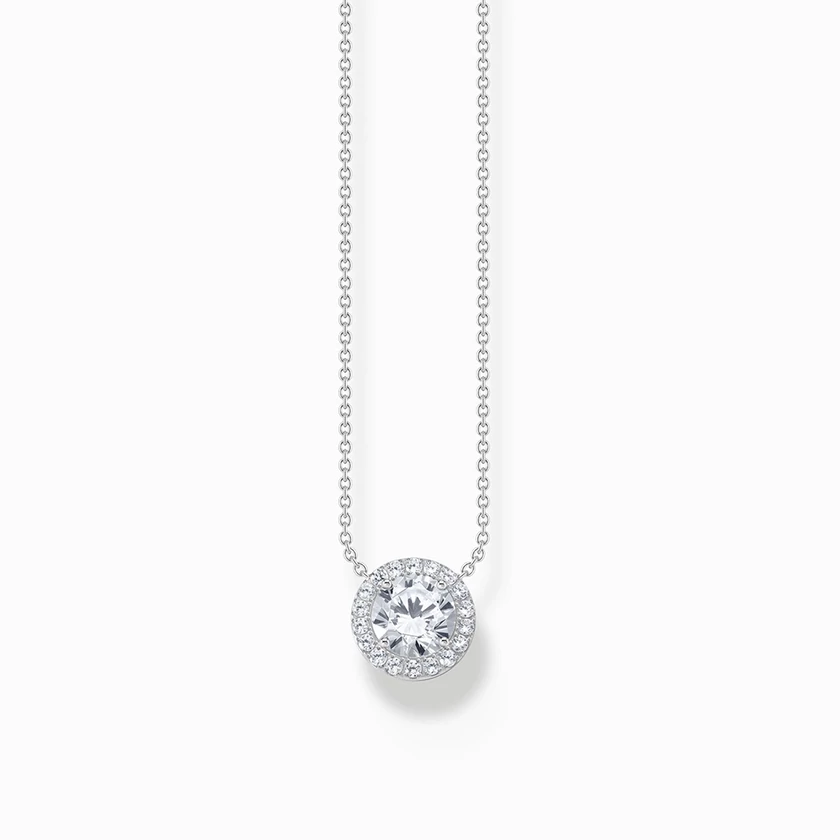 Thomas Sabo ezüst nyaklánc áttetsző cirkónia kör medállal - KE2279-051-14-L45V