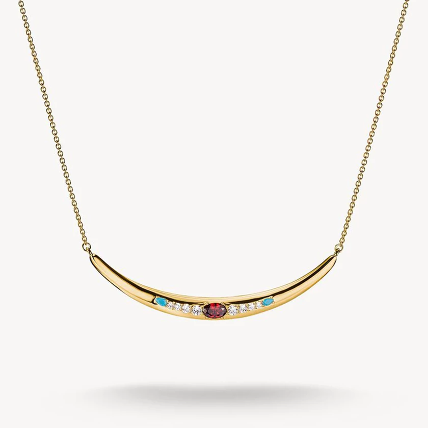 Thomas Sabo elyndra színes kövek aranyozott nyaklánc - KE2330-971-7