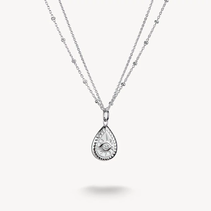 Thomas Sabo elyndra ezüst csepp védelmező szem dupla nyaklánc - KE2333-051-14