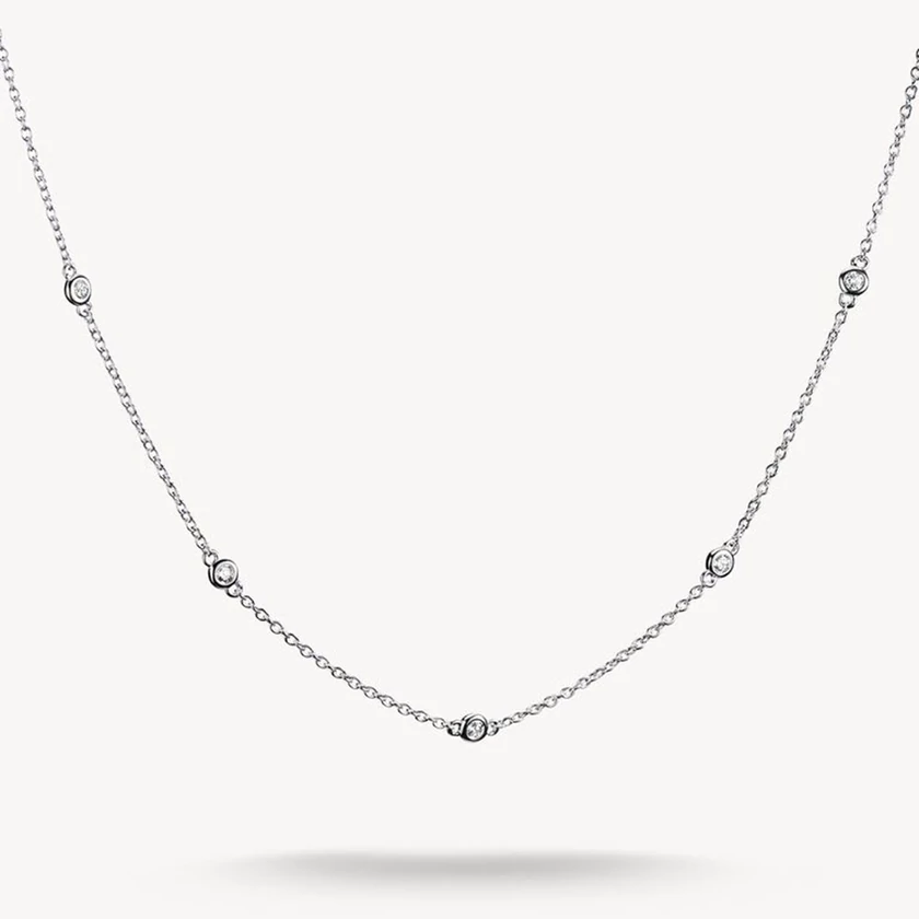 Thomas Sabo ezüst nyaklánc cirkónia kövekkel - KE2340-051-14