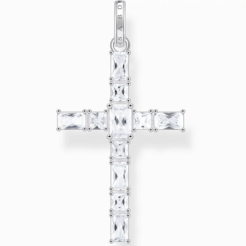 Thomas Sabo áttetsző cirkónika köves ezüst kereszt medál - PE939-051-14