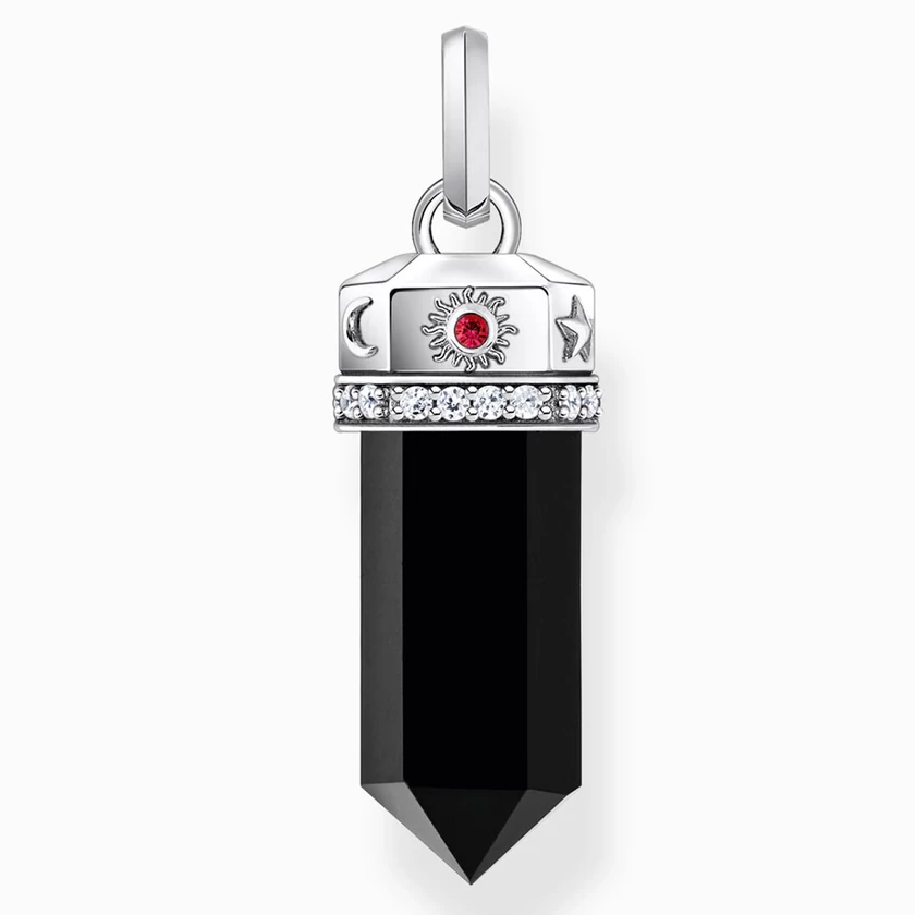 Thomas Sabo ezüst ónix medál - PE955-641-11