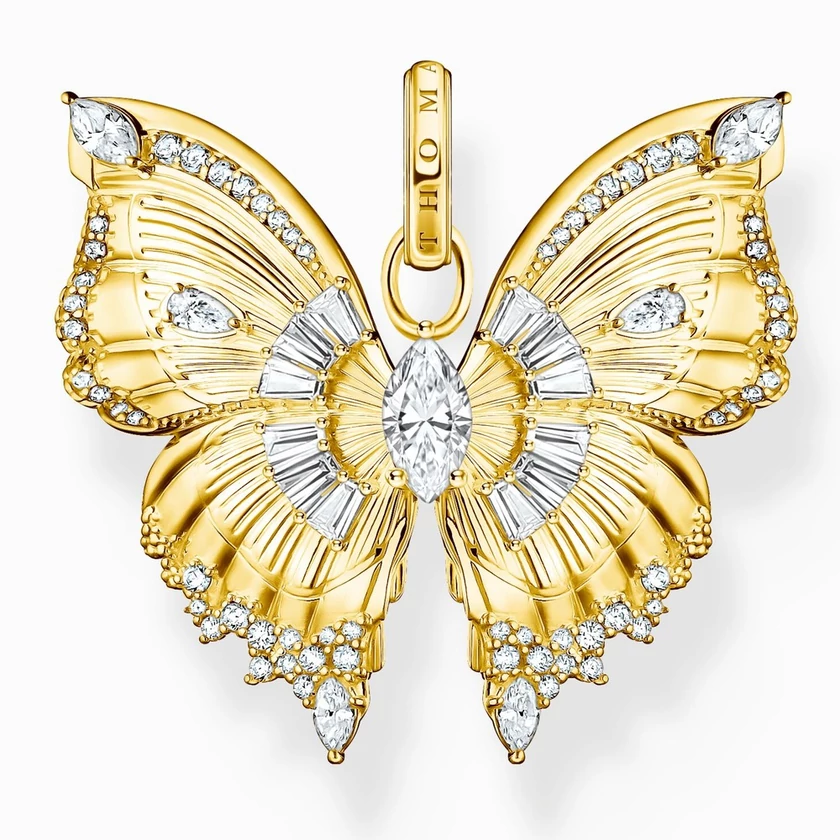 Thomas Sabo aranyozott pillangó medál cirkóniával - PE984-414-14