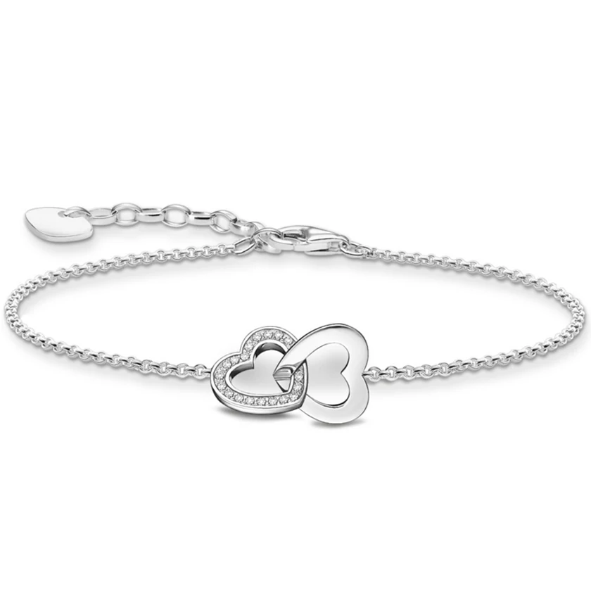 Thomas Sabo ezüst dupla szív karkötő - SCA150345