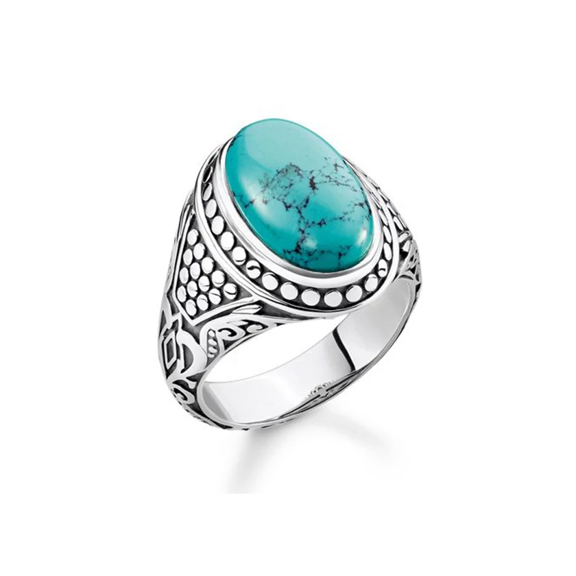 Thomas Sabo türkiz gyűrű - TR2241-878-17