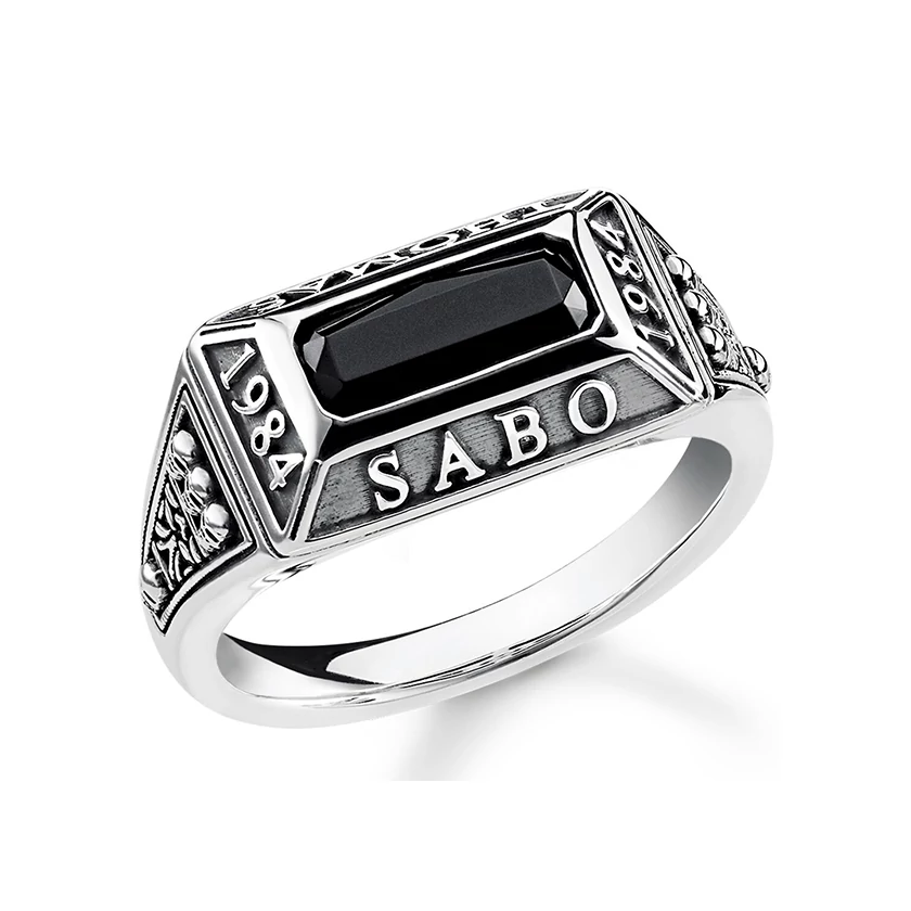 Thomas Sabo fekete köves férfi gyűrű - TR2243-698-11-64