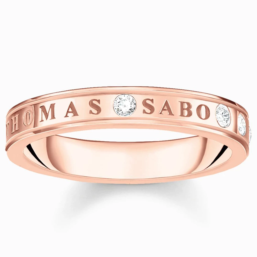 Thomas Sabo rozé arany gyűrű fehér kövekkel - TR2253-416-14-54