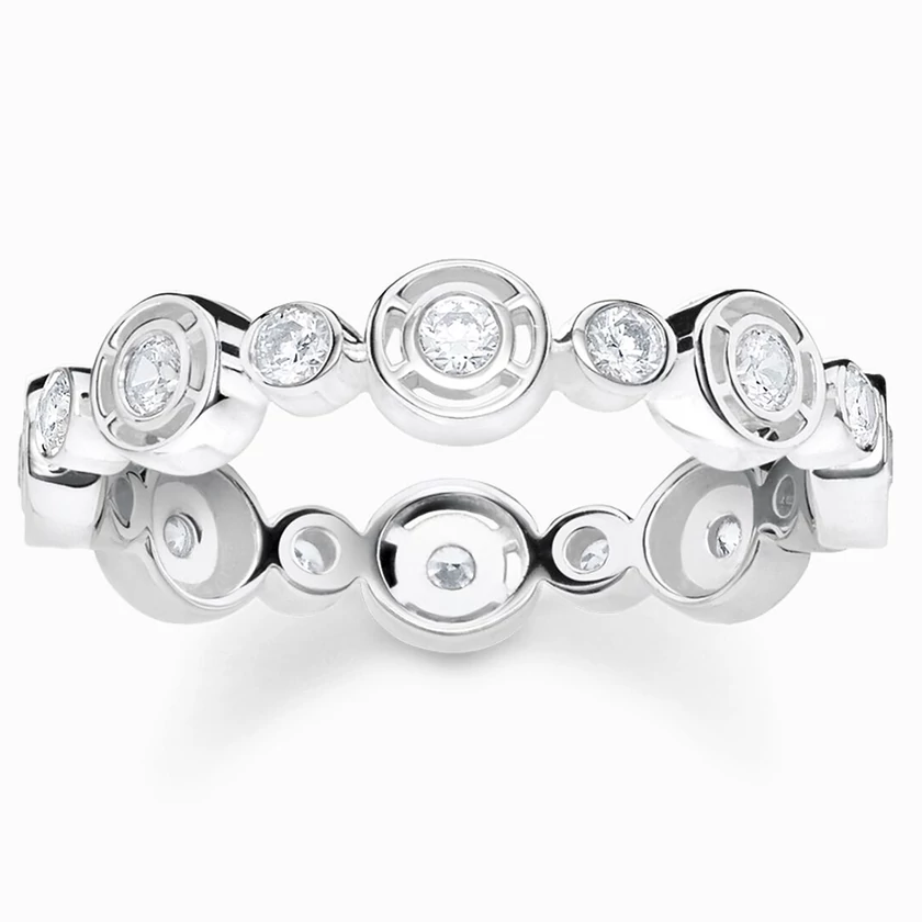 Thomas Sabo ezüst gyűrű fehér kövekkel - TR2256-051-14-50