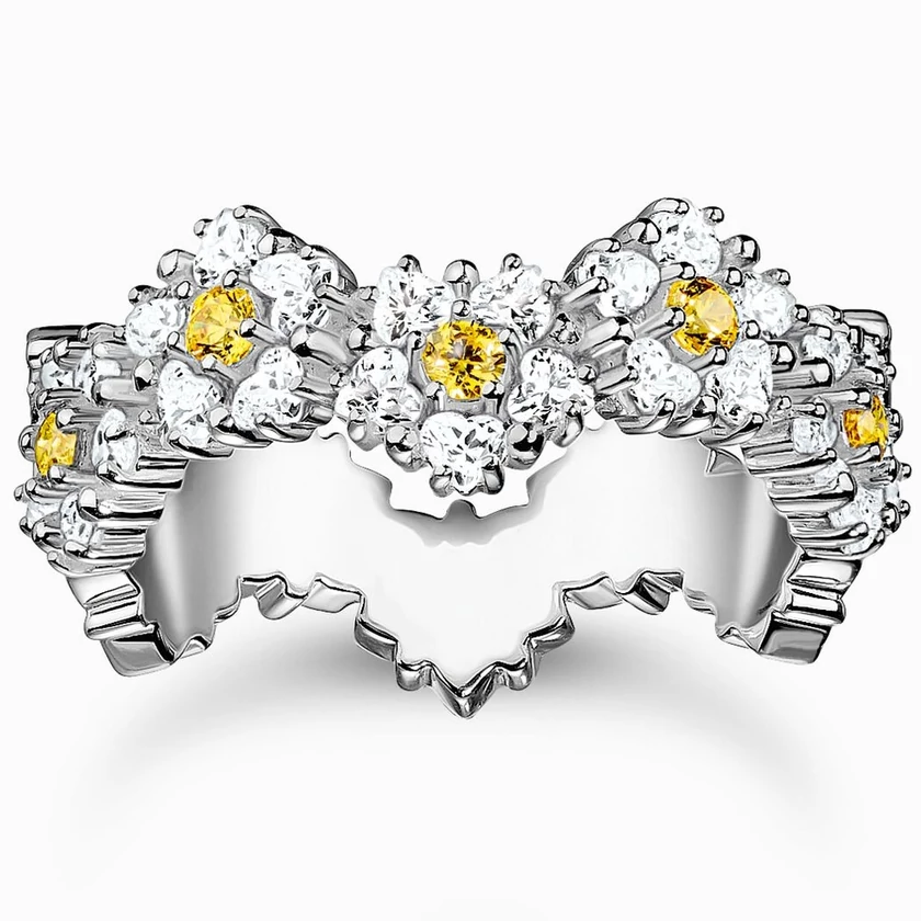 Thomas Sabo ezüst százszorszép gyűrű cirkónia kövekkel - TR2337-051-4-48