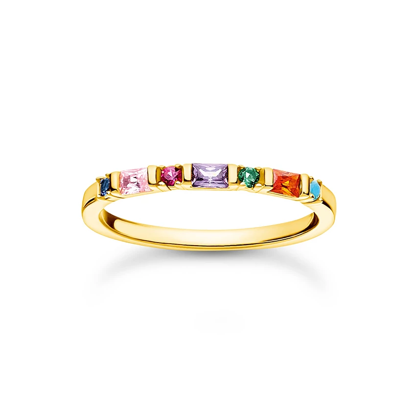 Thomas Sabo multicolor sárga arany gyűrű - TR2348-488-7-54