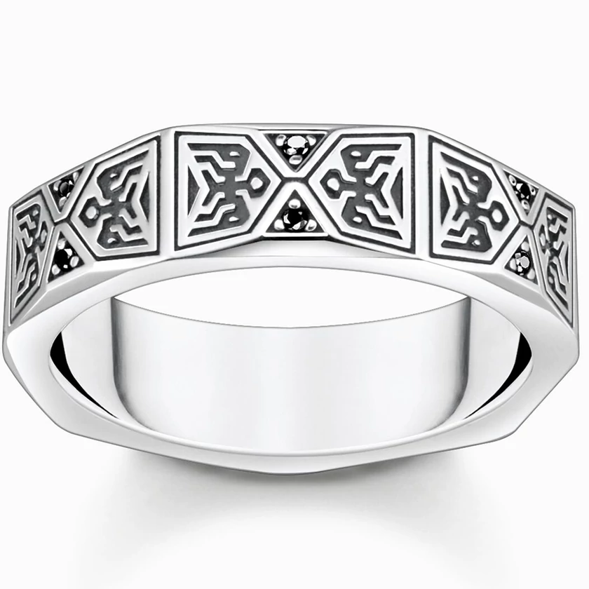 Thomas Sabo ezüst gyűrű csiszolt mintával  - TR2432-643-11-50