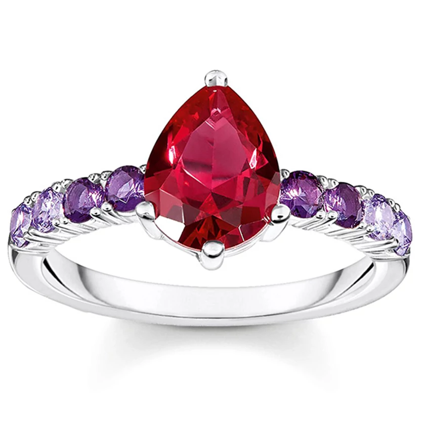 Thomas Sabo ezüst szoliter gyűrű színes cirkóniával - TR2442-477-7-54