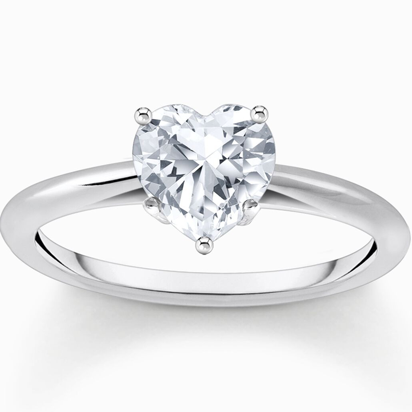 Thomas Sabo gyűrű áttetsző szív cirkónia kővel - TR2476-051-14-50