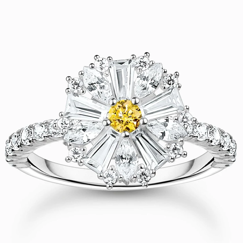 Thomas Sabo cirkónia köves ezüst százszorszép gyűrű - TR2493-051-4-48