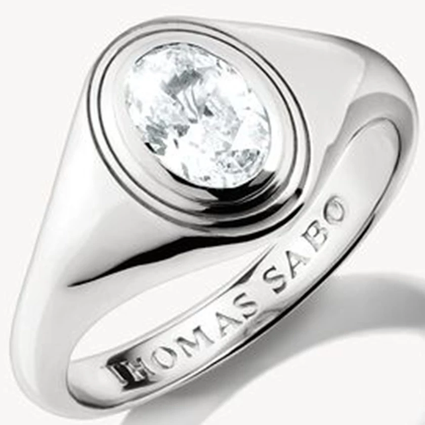 Thomas Sabo ovális cirkónia köves ezüst gyűrű - TR2523-051-14