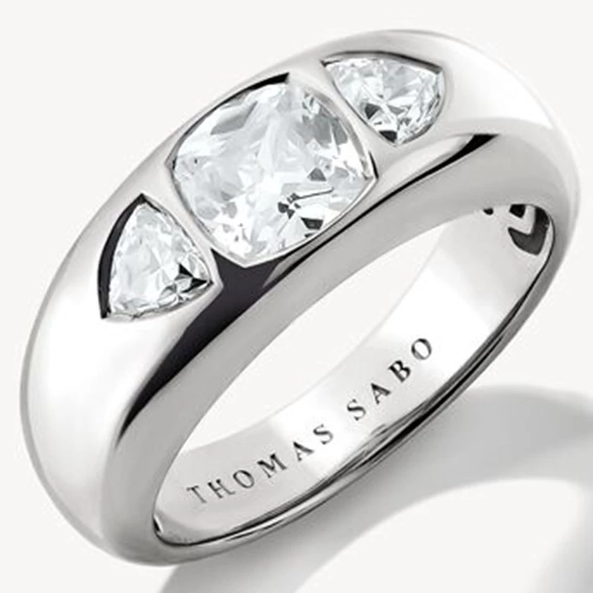 Thomas Sabo tripla köves ezüst gyűrű  - TR2525-051-14