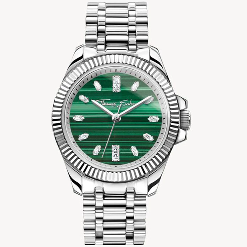 Thomas Sabo divine zöld malachit számlapos ezüst női karóra  - WA0434