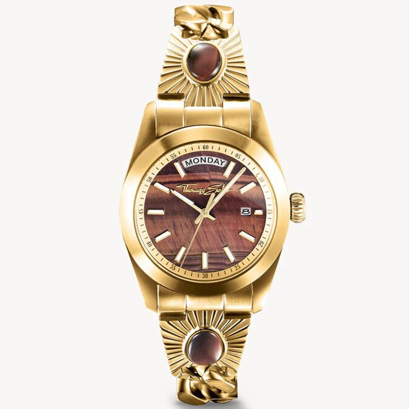 Thomas Sabo elyndra barna számlapos arany színű női karóra - WA0451