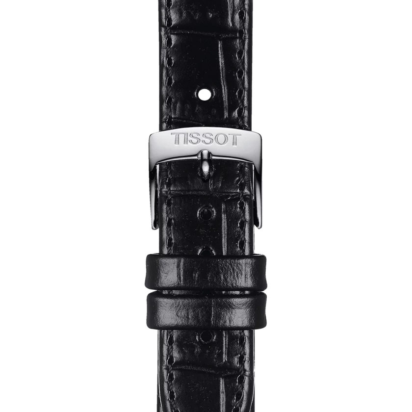 Tissot fekete bőr óraszíj 15 mm