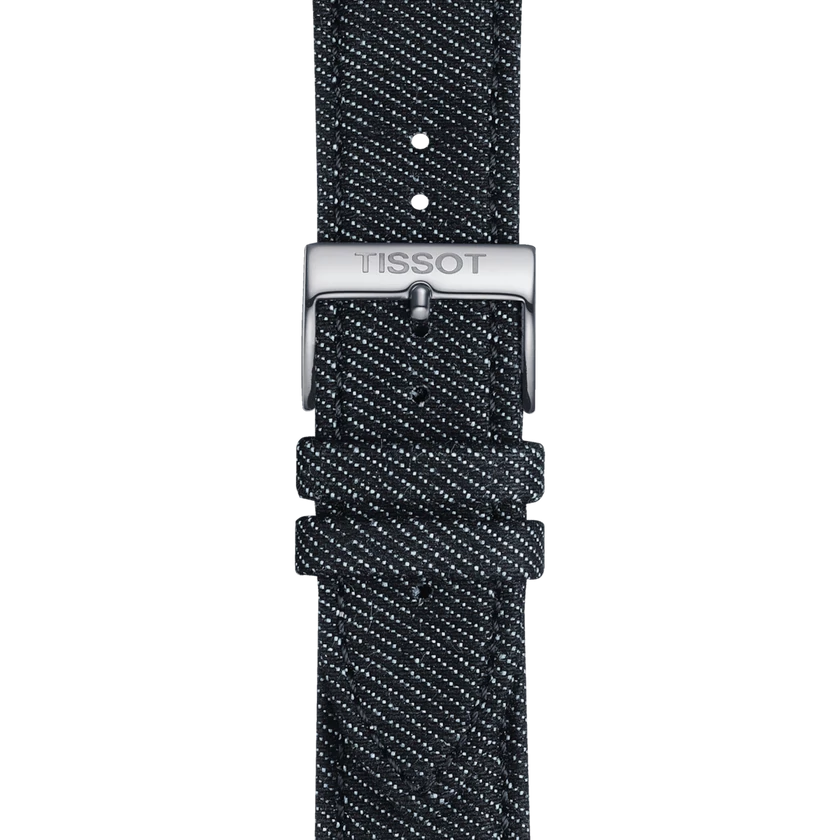 Tissot kék textil és bőr óraszíj 22 mm
