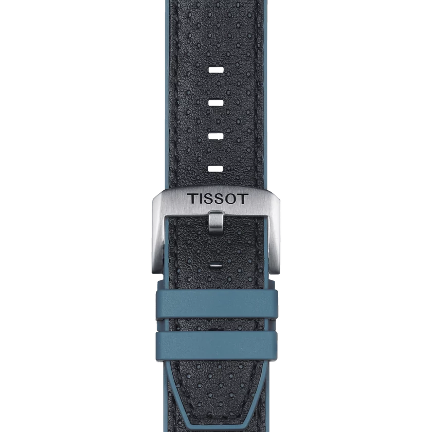 Tissot kék bőr és szilikon óraszíj 22 mm