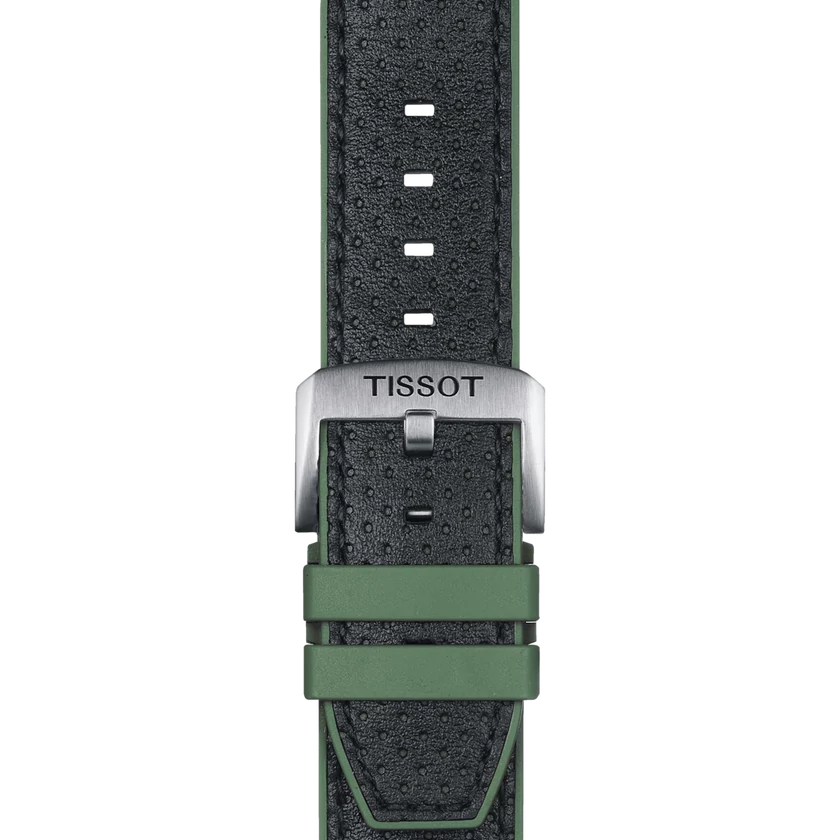 Tissot zöld bőr és szilikon óraszíj 22 mm