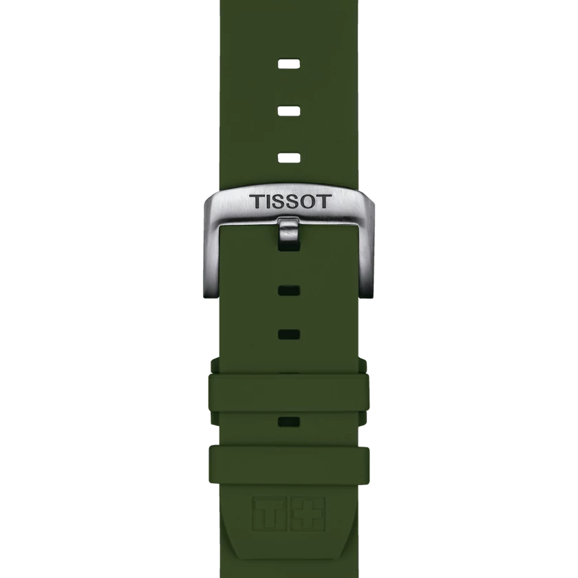 Tissot zöld szilikon óraszíj 22 mm