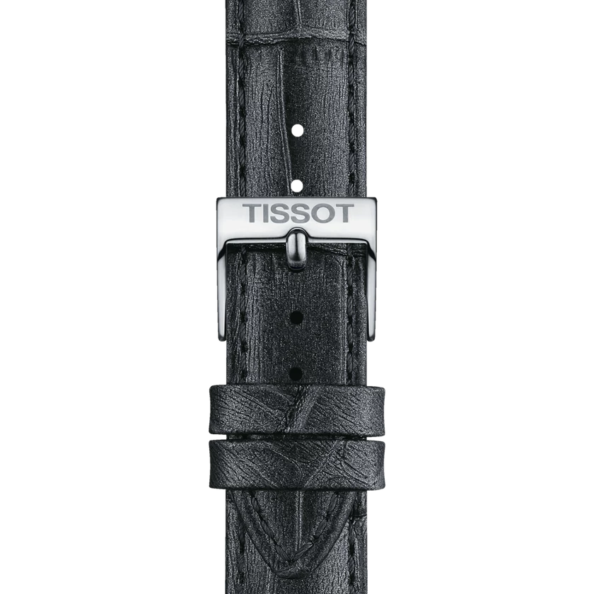 Tissot sötétszürke bőr óraszíj 16 mm