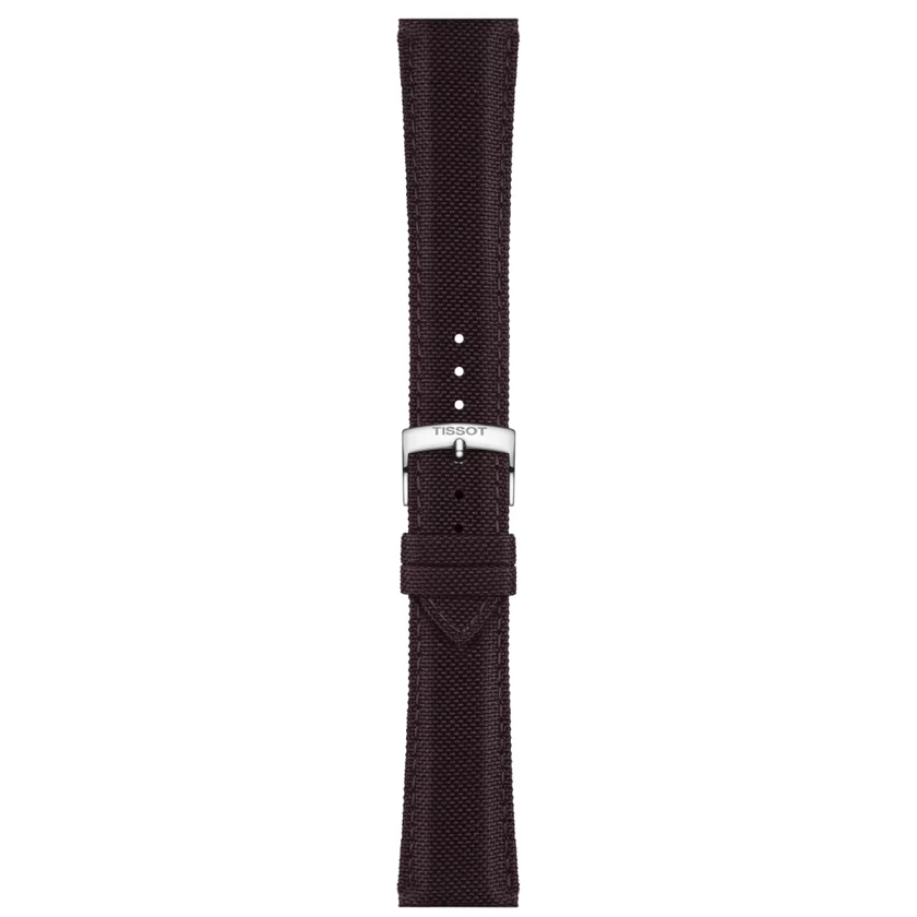 Tissot óraszíj - T852.048.181 - Barna textil óraszíj 21 mm