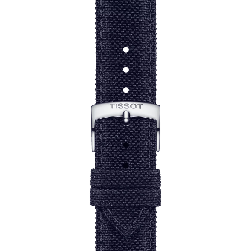Tissot kék textil és bőr óraszíj 21 mm