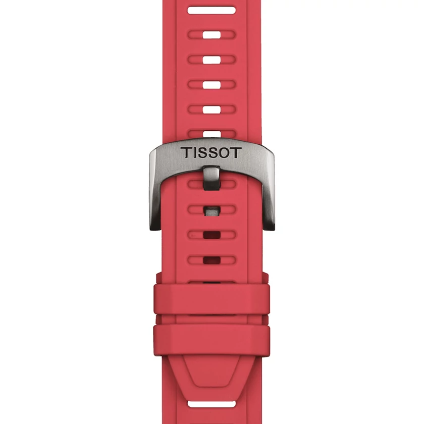 Tissot 21mm piros szilikon óraszíj XS - T852.049.247