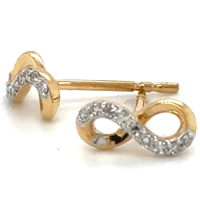 Velekey Diamond sárga arany végtelen gyémánt fülbevaló - BOARER170Y