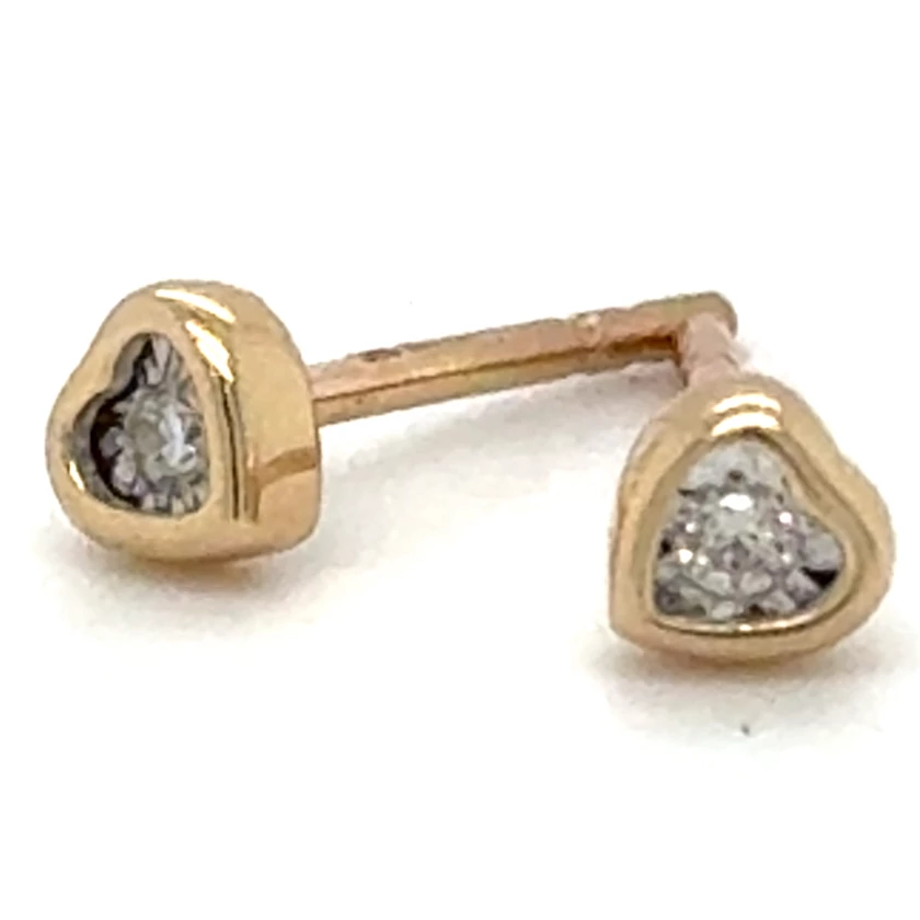 Velekey Diamond sárga arany szív alakú gyémánt fülbevaló - BOARPNE00575Y