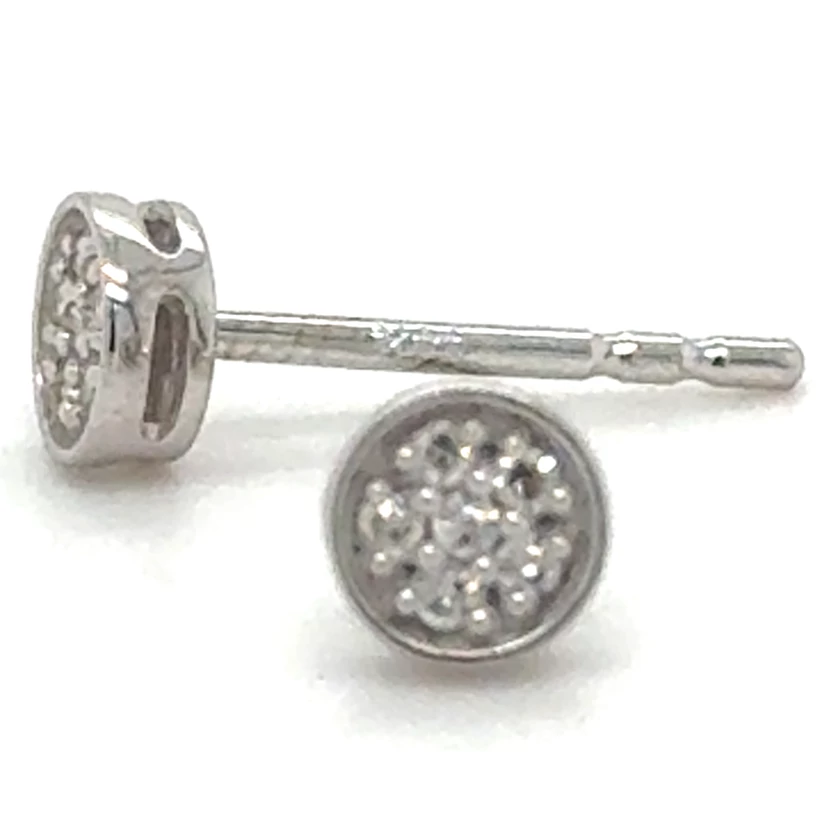 Velekey Diamond fehér arany gyémánt gombfülbevaló - BOCDCER0569W