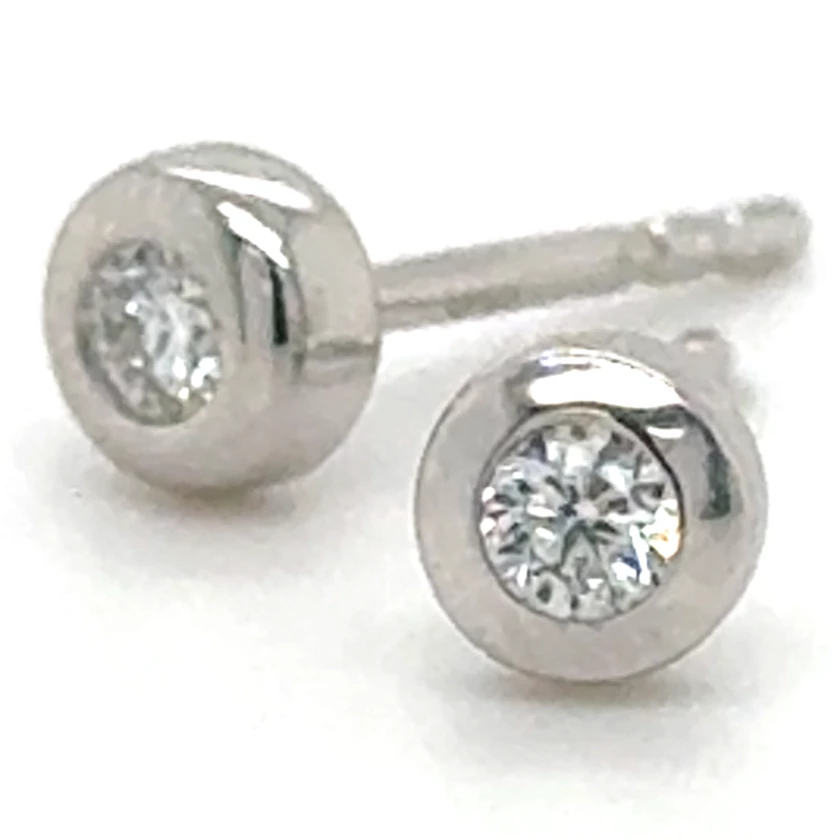 Velekey Diamond fehér arany gyémánt gombfülbevaló - BOCOER04471W