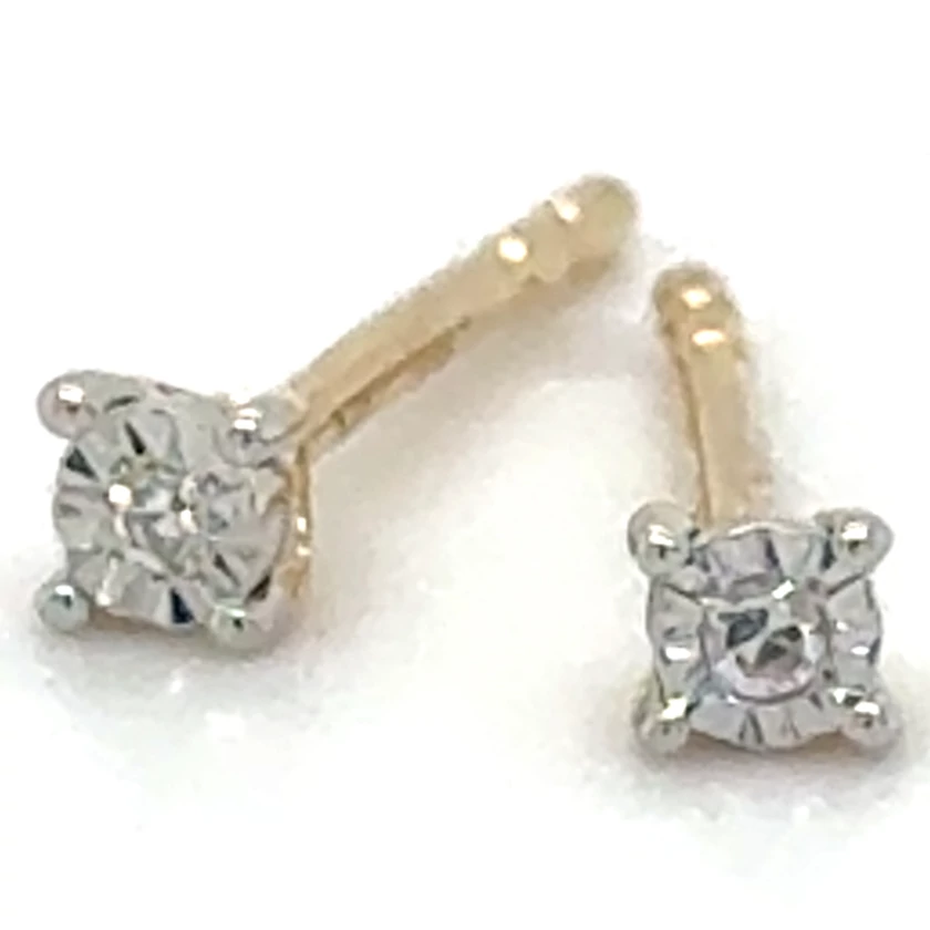 Velekey Diamond sárga arany beszúrós pötty gyémánt fübevaló - BOE01852Y