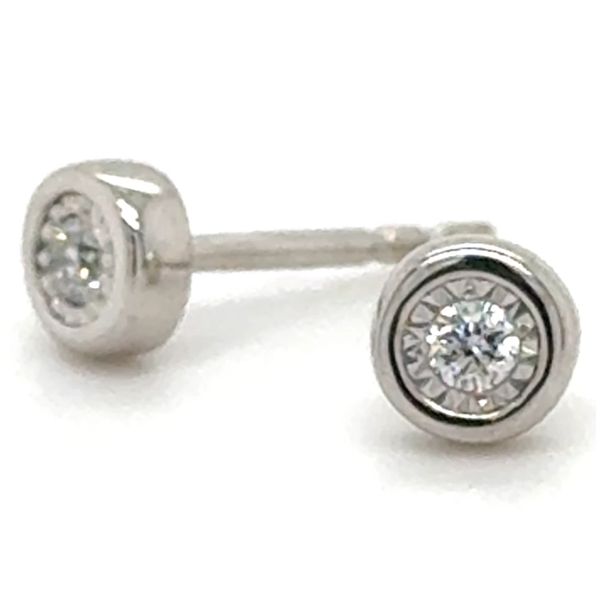 Velekey Diamond fehér arany gyémánt gombfülbevaló - BOI10796W