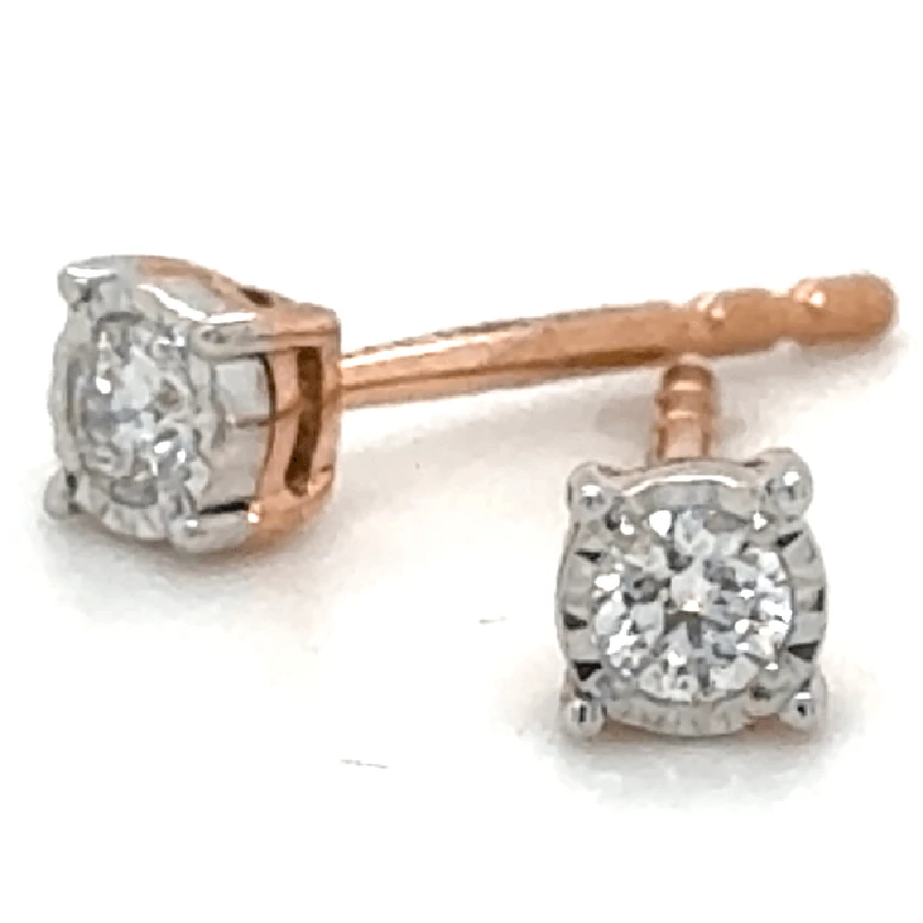 Velekey Diamond rozé arany beszúrós gyémánt fülbevaló - BOI13151A-010R