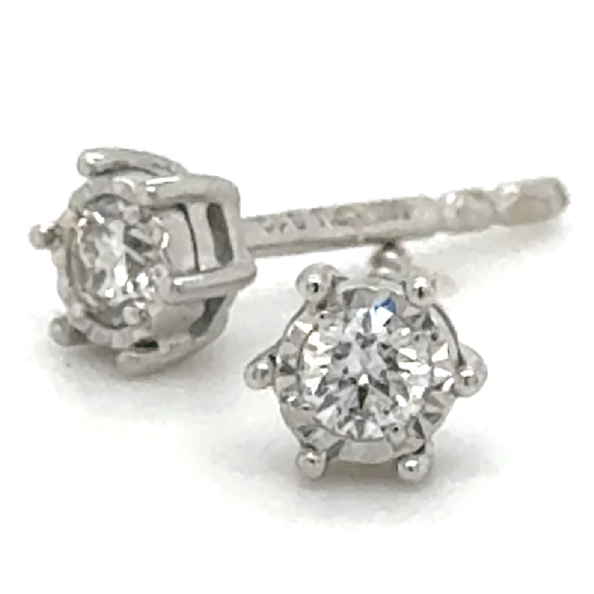 Velekey Diamond fehér arany beszúrós gyémánt fülbevaló - BOI13151A-010W