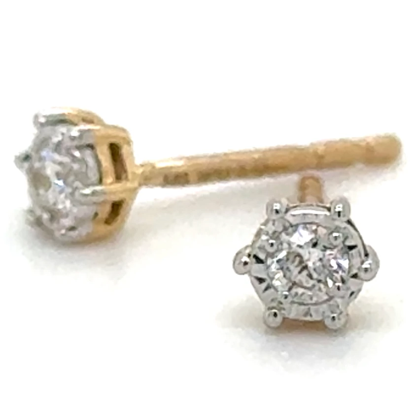 Velekey Diamond sárga arany beszúrós gyémánt fülbevaló - BOI13151A-010Y