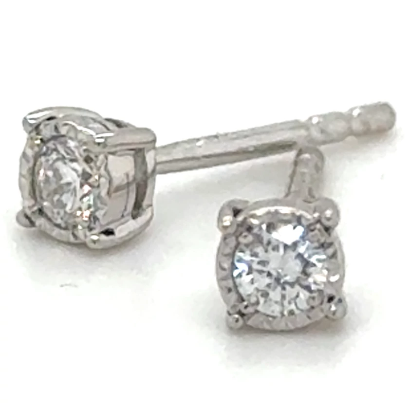 Velekey Diamond fehér arany beszúrós gyémánt fülbevaló - BOI13151W