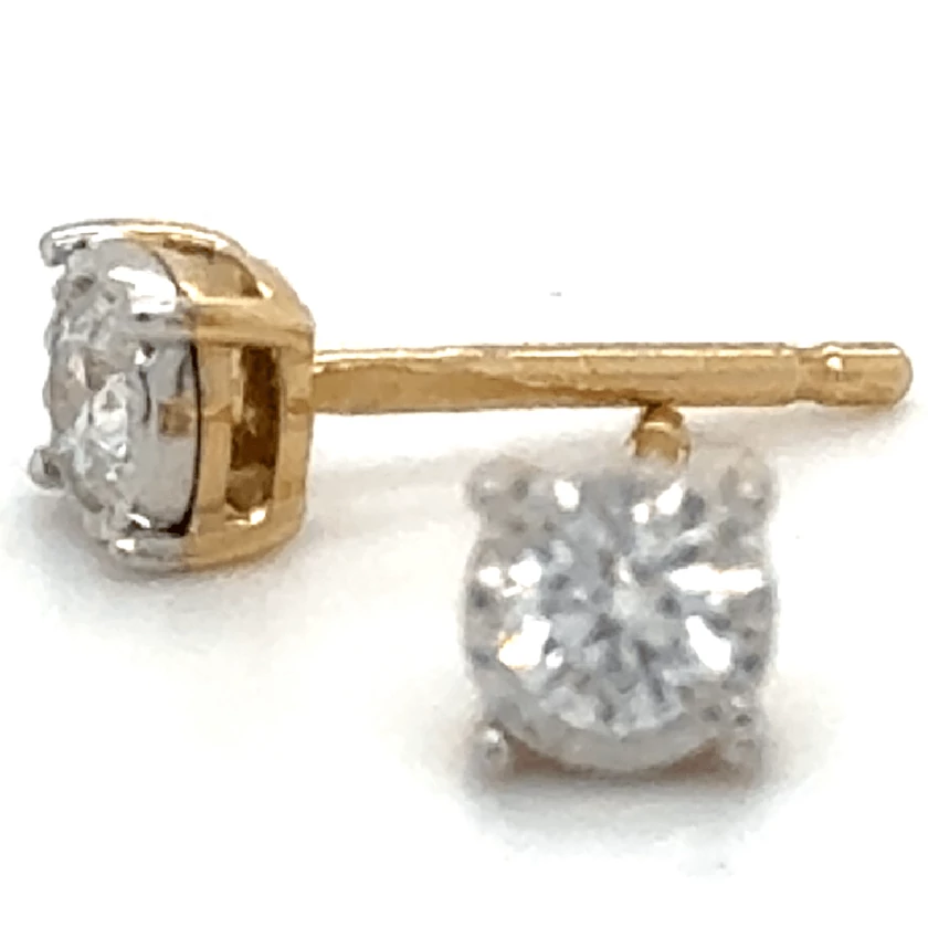 Velekey Diamond sárga arany beszúrós gyémánt fülbevaló - BOI13153AY