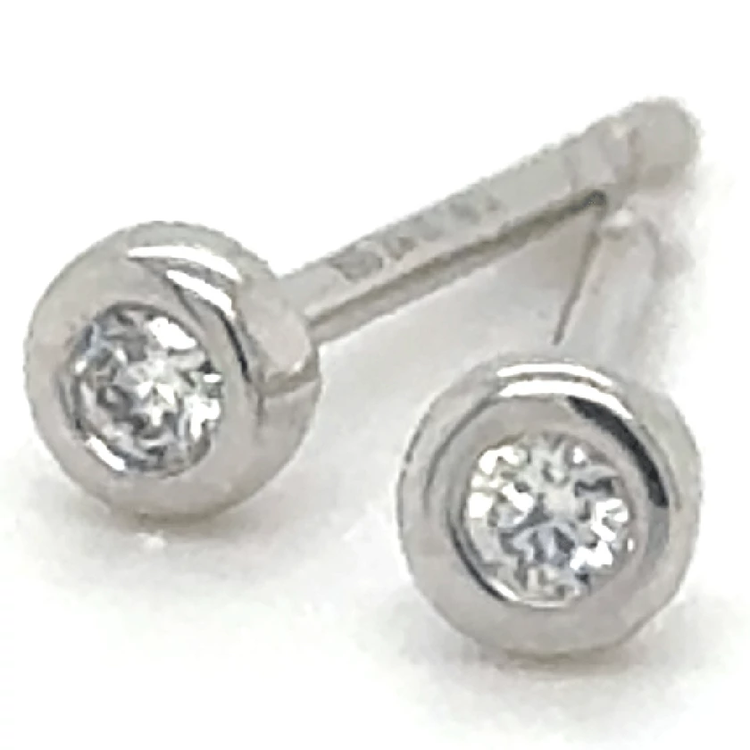 Velekey Diamond fehér arany gyémánt gombfülbevaló - BOKJES652501W